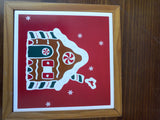 Framed Christmas Tile Picture; Wood Picture Frame; Ready to Hang - FayZen's Kreations