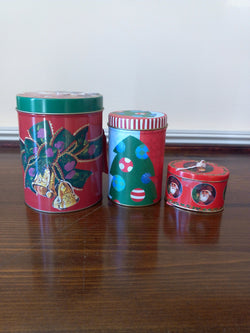Christmas Tin Can 3pc Set - FayZen's Kreations