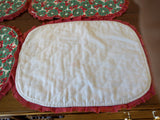 Handmade Christmas Cloth Placemat 4pc Set - FayZen's Kreations