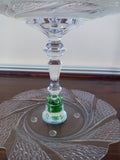 "Green Marbles" Two-tier Tidbit Tray with Antique Silver Center Handle - FayZen's Kreations