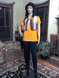 Ladies 2-pc T-Shirt Set with Multi-Colored Metallic Vest plus Necklace Set and Bracelet - FayZen's Kreations