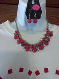 Hand-Painted Unisex T-Shirt with Red Checkered Heart & Crystal Letter "L" plus Necklace Set - FayZen's Kreations