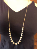 Ladies 2-pc T-Shirt Set with Multi-Colored Metallic Vest plus Necklace Set and Bracelet - FayZen's Kreations