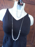 Ladies 2-pc T-Shirt Set with Multi-Colored Metallic Vest plus Necklace Set and Bracelet - FayZen's Kreations