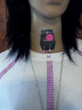 Purple Gems Hand Crafted Ladies T-Shirt with Decorative Scarf & Necklace Set - FayZen's Kreations