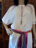 Purple Gems Hand Crafted Ladies T-Shirt with Decorative Scarf & Necklace Set - FayZen's Kreations