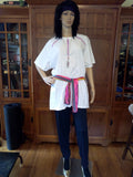 Purple Gems Hand Crafted Ladies T-Shirt with Decorative Scarf & Necklace Set - FayZen's Kreations
