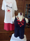 "You Are The Key To My Heart" Hand Painted Unisex T-Shirt plus Necklace Set - FayZen's Kreations