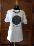 "Circles" Unique Hand Painted Unisex T-Shirt with Necklace Set - FayZen's Kreations