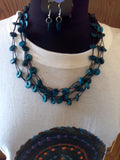 "Circles" Unique Hand Painted Unisex T-Shirt with Necklace Set - FayZen's Kreations