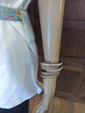 Glitzy 4-Strand Double Wrap Beige Suede Bracelet - FayZen's Kreations