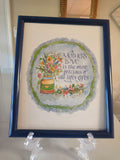 "A Mother's Love" Picture With Navy Blue Plastic Frame - FayZen's Kreations