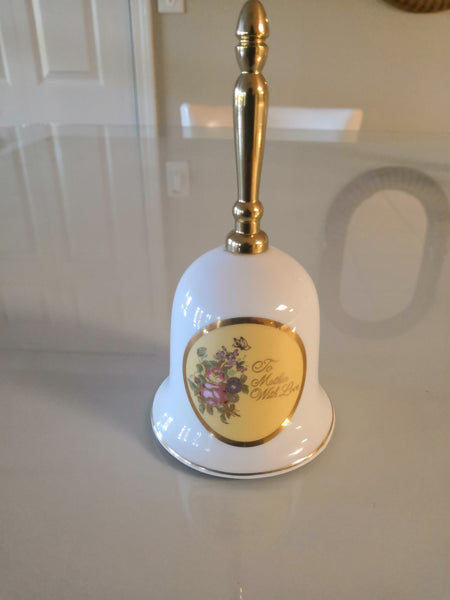 "To Mother With Love" Porcelain Dinner Bell - FayZen's Kreations