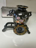 Black Asian Inspired Vase with Cart - FayZen's Kreations
